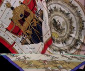 Three Hermes scarves  one with