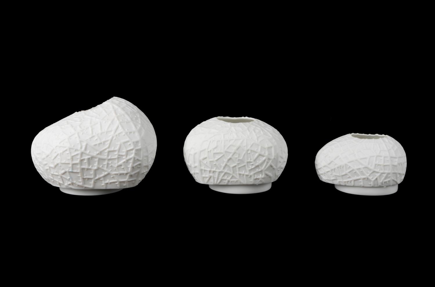 THREE HERMES WHITE ORGANIC FORM TEA