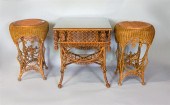 THREE HEYWOOD WAKEFIELD WICKER