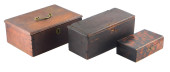 THREE HINGED LIDDED BOXES, 18T