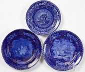 THREE HISTORICAL BLUE STAFFORD