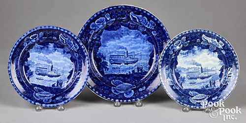 THREE HISTORICAL BLUE STAFFORDSHIRE