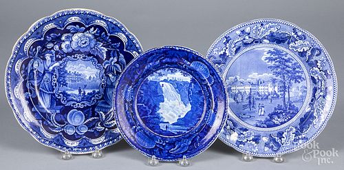 THREE HISTORICAL BLUE STAFFORDSHIRE