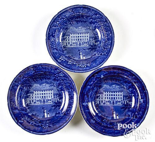 THREE HISTORICAL BLUE STAFFORDSHIRE
