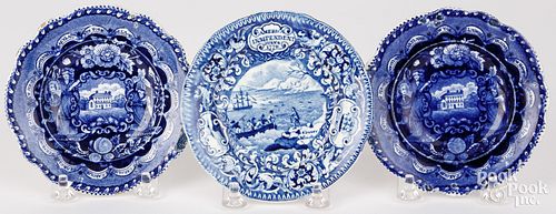 THREE HISTORICAL BLUE STAFFORDSHIRE