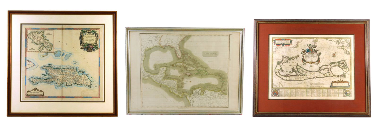 THREE HISTORICAL ENGRAVED MAPS OF