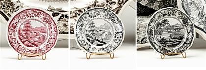 Three historical  transferware