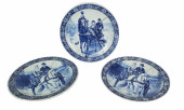 THREE HOLLAND DELFT BLUE AND W