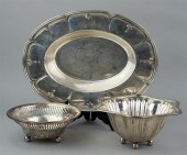 THREE HOLLOWARE PIECES OF AMER