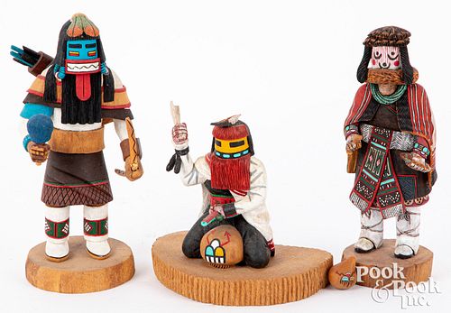 THREE HOPI INDIAN KACHINA DOLL