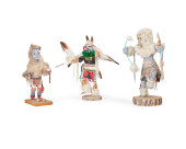 THREE HOPI KATSINA FIGURES<br>
