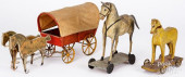 THREE HORSE PULL TOYS<br>Three