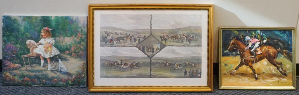 THREE HORSE-THEMED WORKS OF ART,