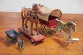 THREE HORSE TOYS.  American  e