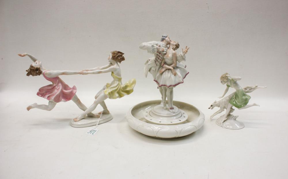 THREE HUTSCHENREUTHER PORCELAIN