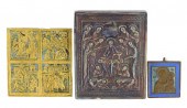 THREE ICONS, RUSSIAN, PROBABLY