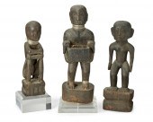THREE IFUGAO CARVED WOOD FIGUR