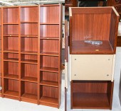 THREE IKEA NARROW BOOKCASES Ea