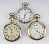 THREE ILLINOIS WATCH CO. POCKE