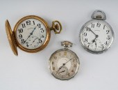 THREE ILLINOIS WATCH CO. POCKE
