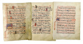 THREE ILLUMINATED ANTIPHONAL L
