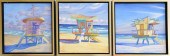 THREE ILLYA KAGAN OILS ON CANV
