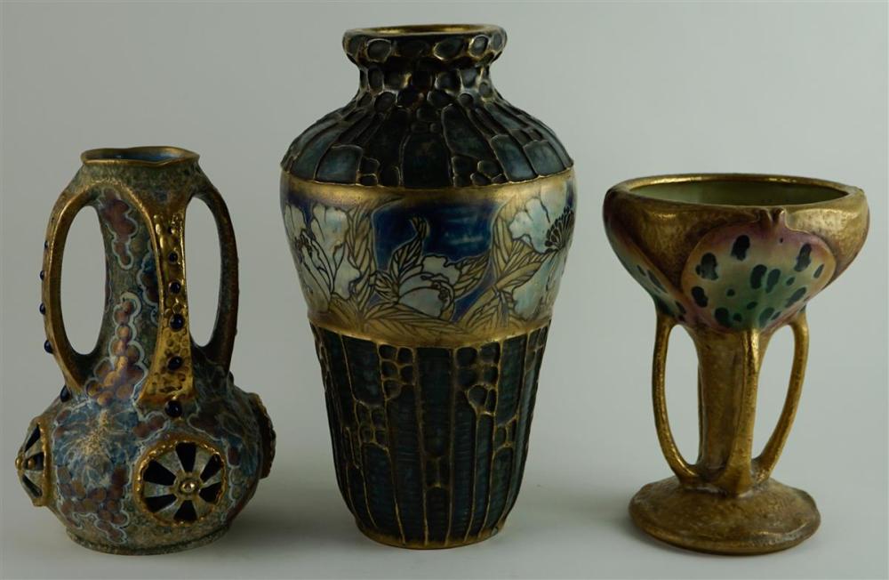 THREE IMPERIAL AMPHORA PORCELAIN