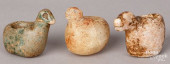 THREE INCAN CARVED STONE CANOP