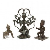 THREE INDIAN BRONZE SCULPTURES