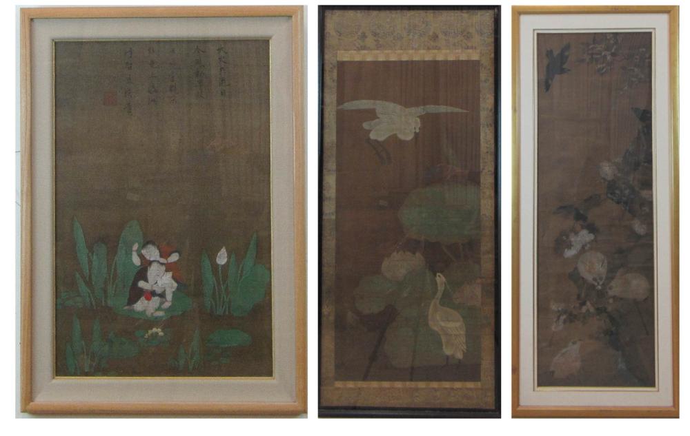 THREE INDIVIDUALLY FRAMED CHINESE