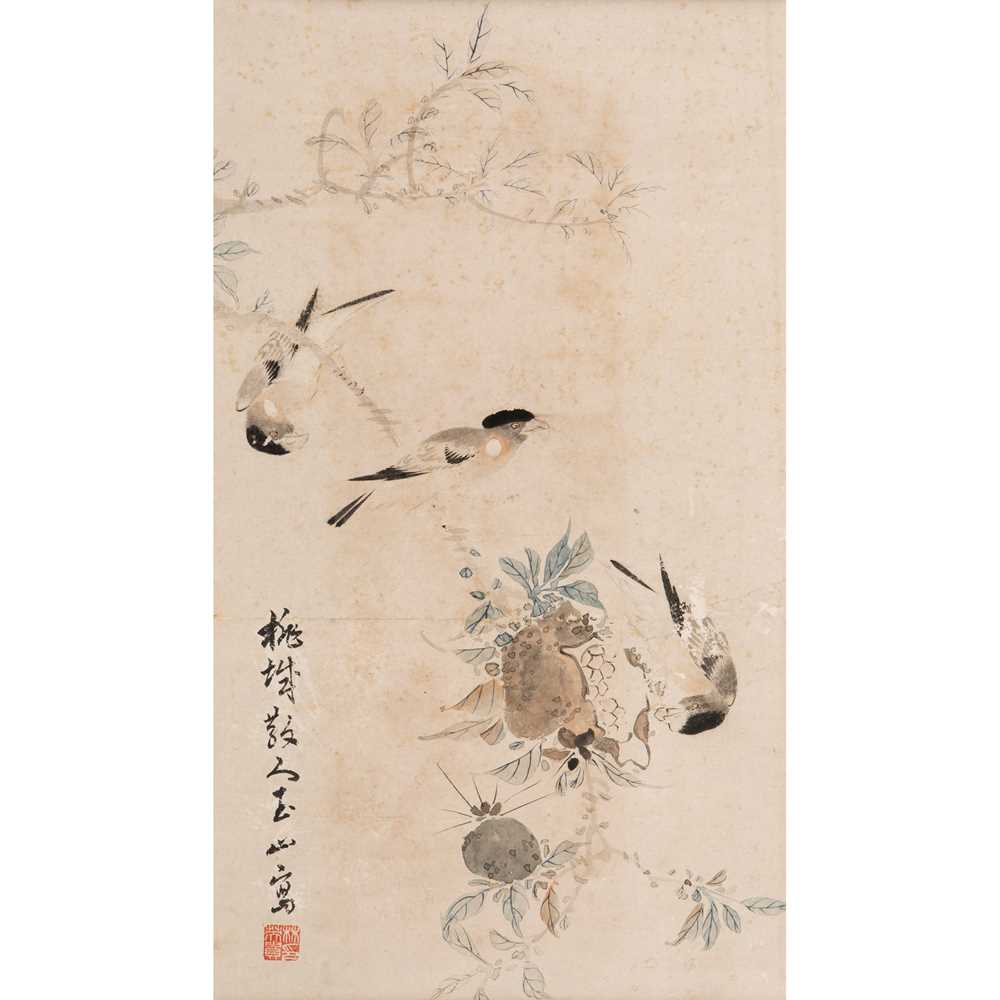 THREE INK PAINTINGS ATTRIBUTED TO