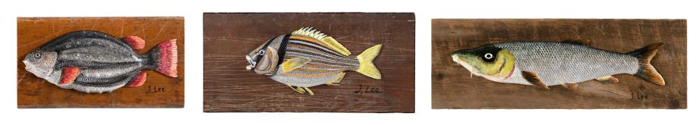 THREE INUIT CARVED AND PAINTED