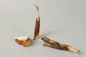 THREE INUIT CARVED MARINE & FO