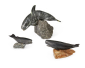THREE INUIT CARVED SOAPSTONE W