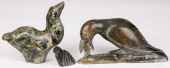 THREE INUIT CARVED STONE BIRDS