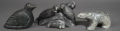 THREE INUIT CARVED STONE FIGUR