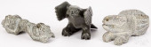 THREE INUIT STEATITE ANIMAL CA