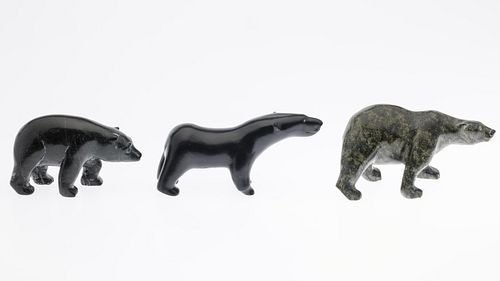 THREE INUIT STONE BEARSProperty