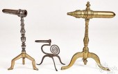 THREE IRON AND BRASS GOFFERING