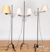 THREE IRON FLOOR LAMPSThree ir