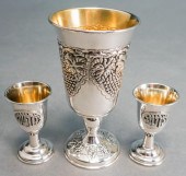 THREE ISRAELI GOLD WASHED STER