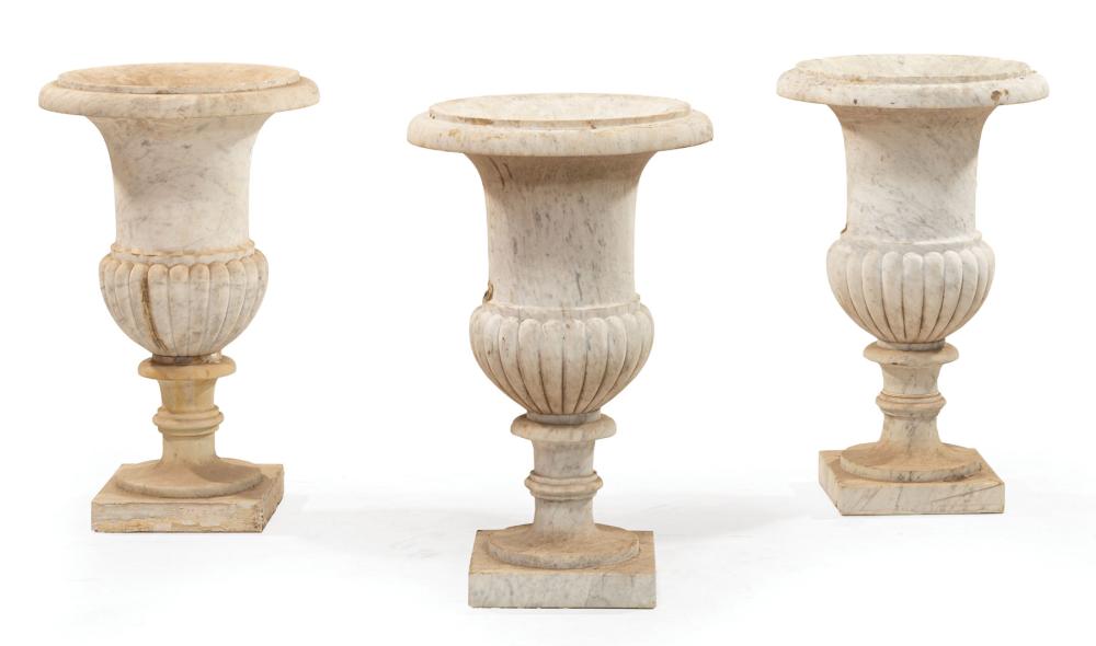 THREE ITALIAN CARRARA MARBLE