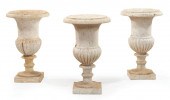 THREE ITALIAN CARRARA MARBLE C