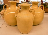 THREE ITALIAN CRACKLEWARE GLAZ