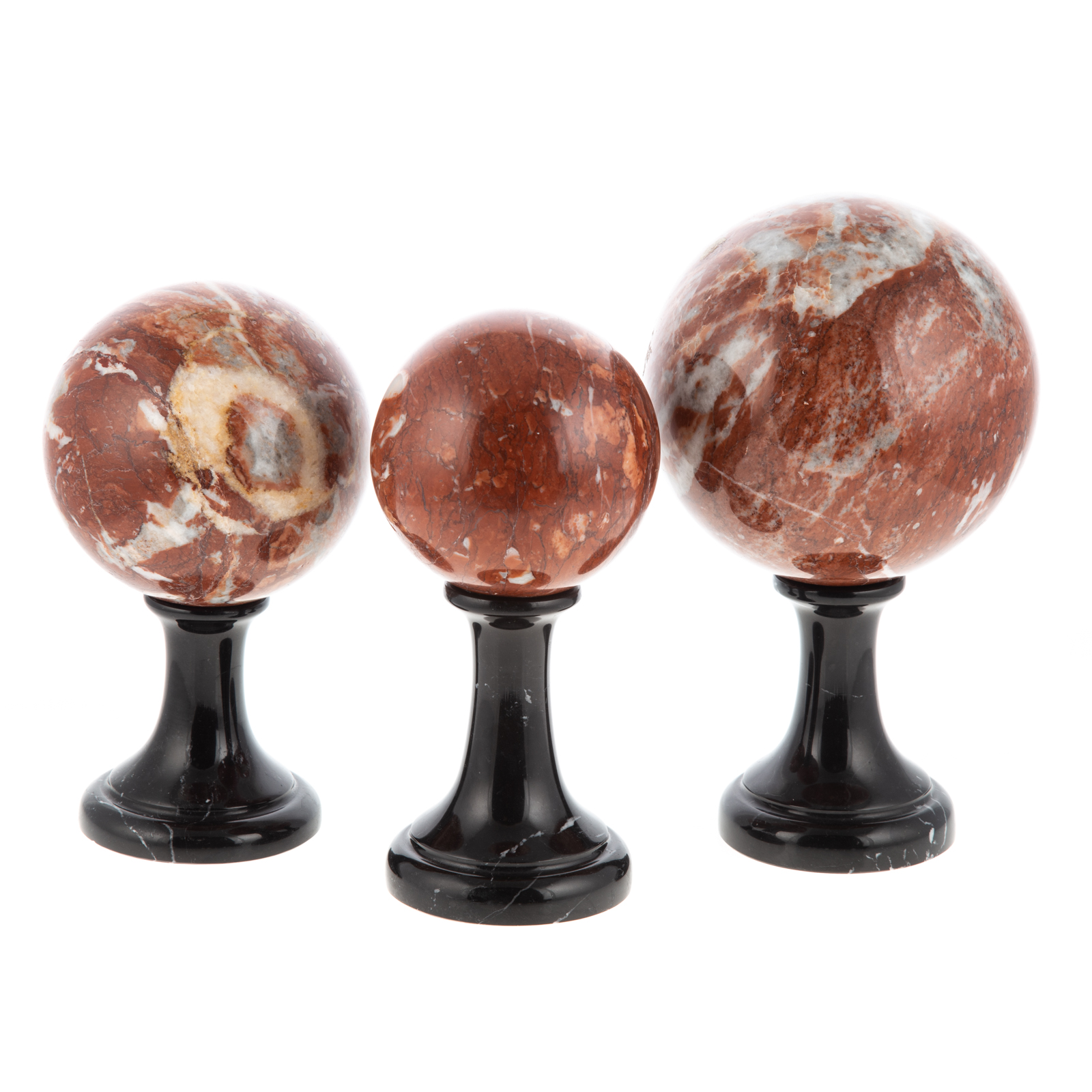 THREE ITALIAN GRADUATED MARBLE