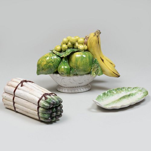 THREE ITALIAN MODELS OF FRUITS