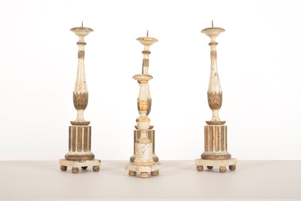 THREE ITALIAN WHITE-PAINTED AND
