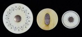 THREE IVORY WHIST COUNTER BOXE