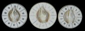 THREE IVORY WHIST MARKERS WITH