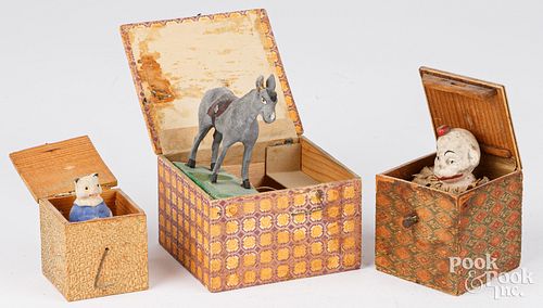 THREE JACK-IN-BOX TOYSThree